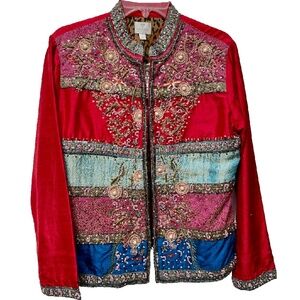NWT Chico's Regal Glam Marielle Beaded Jacket Chico's Size 1 (US Size 8)